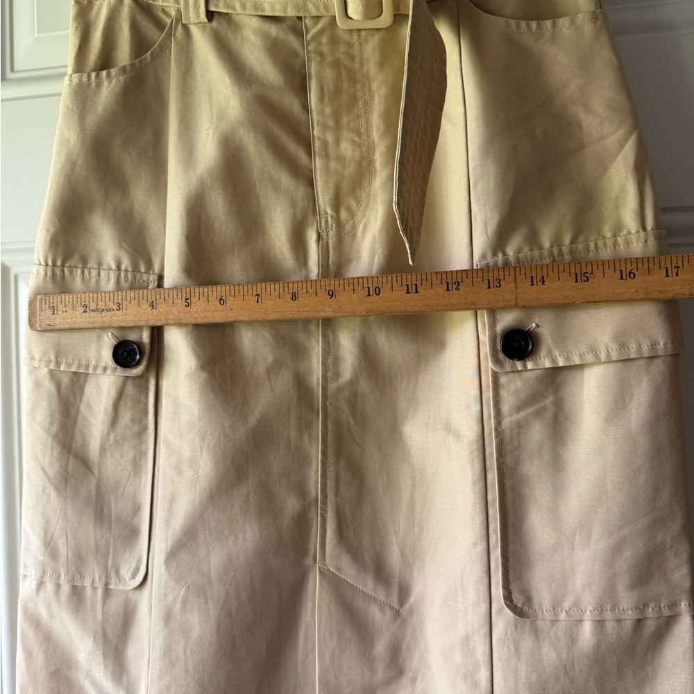 Rails Cyrus Classic Khaki Linen Blend Midi Women's Skirt - Picture 7 of 11